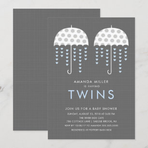 Invitación de Baby Shower de los chicos de Umbrell