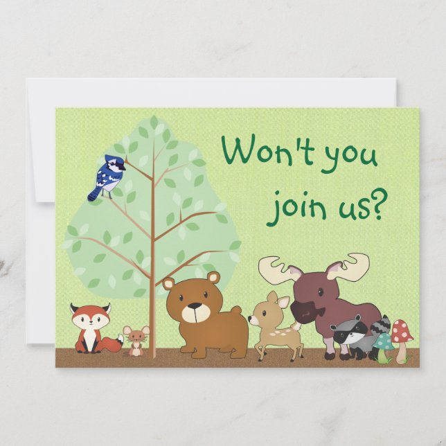 Invitación de Baby Shower de los Critters del (Anverso)