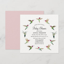 Invitación de Baby Shower de los Hummingbirds de A