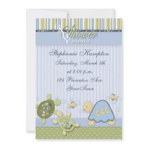 Invitación de Baby Shower de los pescados del