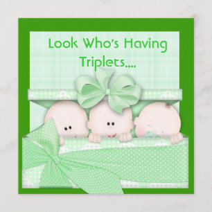 INVITACIÓN de BABY SHOWER de los TRÍOS para el