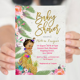 Invitación de Baby Shower de Luau Hawaiian