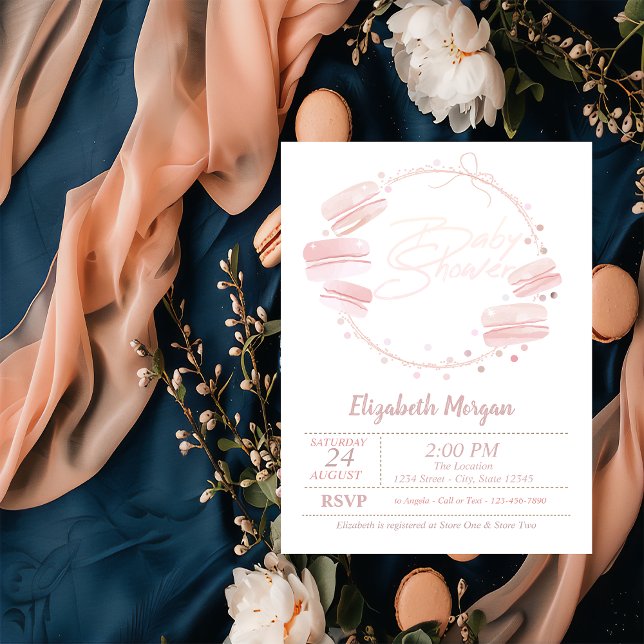 Invitación de Baby Shower de Macarons Franceses (Subido por el creador)