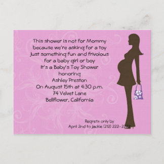 Invitación de Baby Shower de mamá moderna con flor