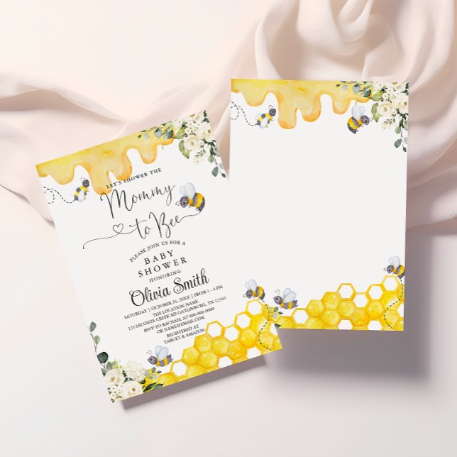 Invitación de Baby Shower de mami to bebe floral (Subido por el creador)