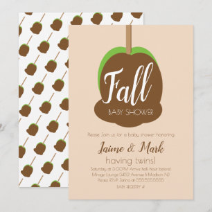 Invitación de Baby Shower de Manzana de Caramelo d