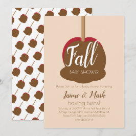 Invitación de Baby Shower de Manzana de Caramelo d