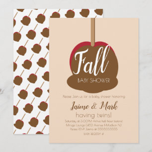 Invitación de Baby Shower de Manzana de Caramelo d