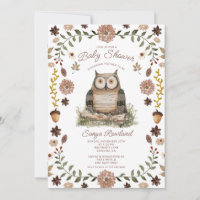 Invitación de Baby Shower de Mapache del Bosque