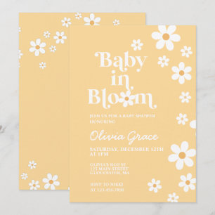 Invitación de baby shower de margarita amarilla Ba