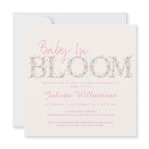 Invitación de Baby Shower de Mariposa Floral Baby