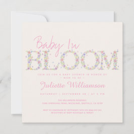 Invitación de Baby Shower de Mariposa Floral Baby 