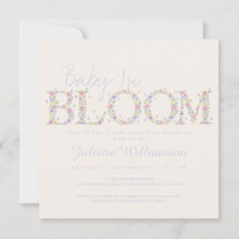 Invitación de Baby Shower de Mariposa Floral Baby 