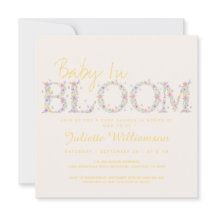 Invitación de Baby Shower de Mariposa Floral Baby