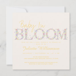 Invitación de Baby Shower de Mariposa Floral Baby 