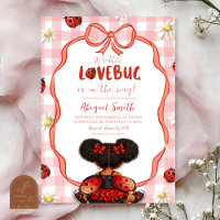 Invitación de Baby Shower de Mariquita Roja a Cuad