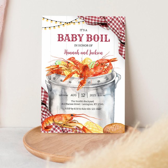 Invitación de baby shower de mariscos para hervir  (Subido por el creador)