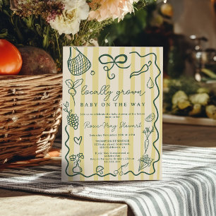 Invitación de Baby Shower de Mercadillo de Cítrico