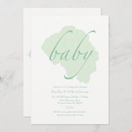 Invitación de Baby Shower de Mint Delicate