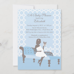 Invitación de Baby Shower de Mod Mom Baby Boy