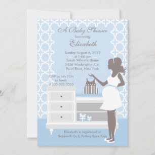 Invitación de Baby Shower de Mod Mom Baby Boy