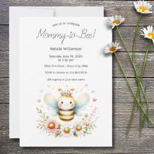 Invitación de Baby Shower de Mommy to Bee