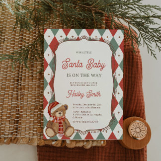 Invitación de Baby Shower de Navidad