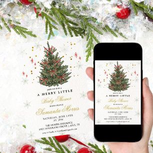 Invitación de Baby Shower de Navidad de Invierno