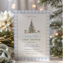 Invitación de Baby Shower de Navidad para Niño