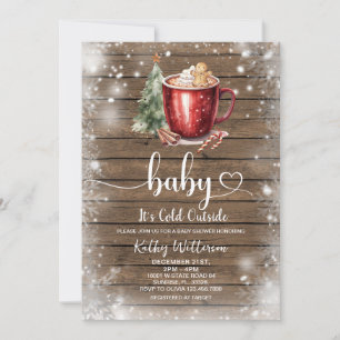 Invitación de baby shower de Navidad para taza de