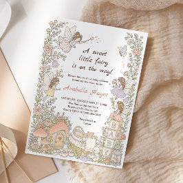 Invitación de Baby Shower de niña al jardín de had