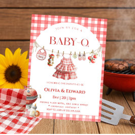 Invitación de Baby Shower de Niña BBQ en el Patio