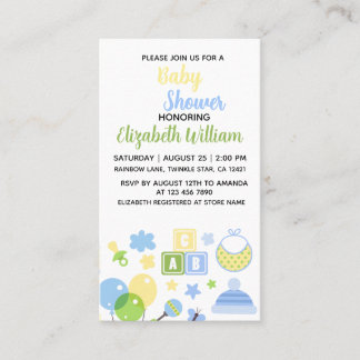 Invitación de Baby Shower de Niña con Hojas de Euc