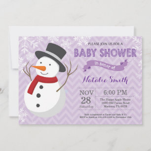 Invitación de Baby Shower de Niña con Hombre de Ni
