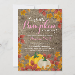 invitación de baby shower de niña con tema de cala