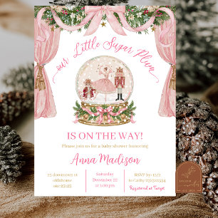 Invitación de baby shower de niña Coquette Sugarpl