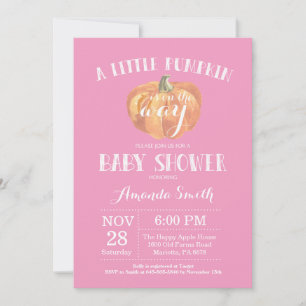 Invitación de Baby Shower de niña de otoño de cala