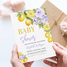 Invitación de Baby Shower de Niña Floral de Cítric
