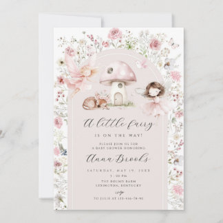 Invitación de Baby Shower de Niña Hada Pequeña