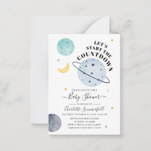 Invitación de Baby Shower de Niña Moderna en el Es