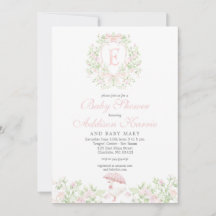 Invitación de Baby Shower de Niña Patoja Elegante