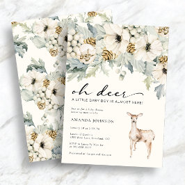 Invitación de Baby Shower de Niño Ciervo