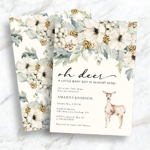 Invitación de Baby Shower de Niño Ciervo