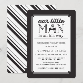 Invitación de Baby Shower de niño clásico pequeño 