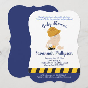 Invitación de Baby Shower de Niño con Tema de Cons