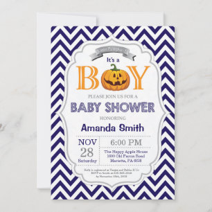 Invitación de Baby Shower de Niño de Halloween Cal