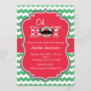 Invitación de Baby Shower de Niño Navidad Fiesta R
