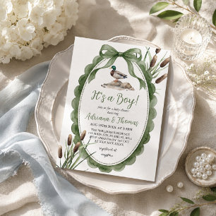 Invitación de Baby Shower de Niño Pato Silvestre V