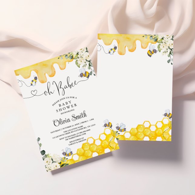 Invitación de Baby Shower de Oh BaBee Bee (Subido por el creador)