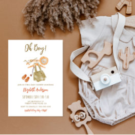 Invitación de Baby Shower de Oh Boy Boho